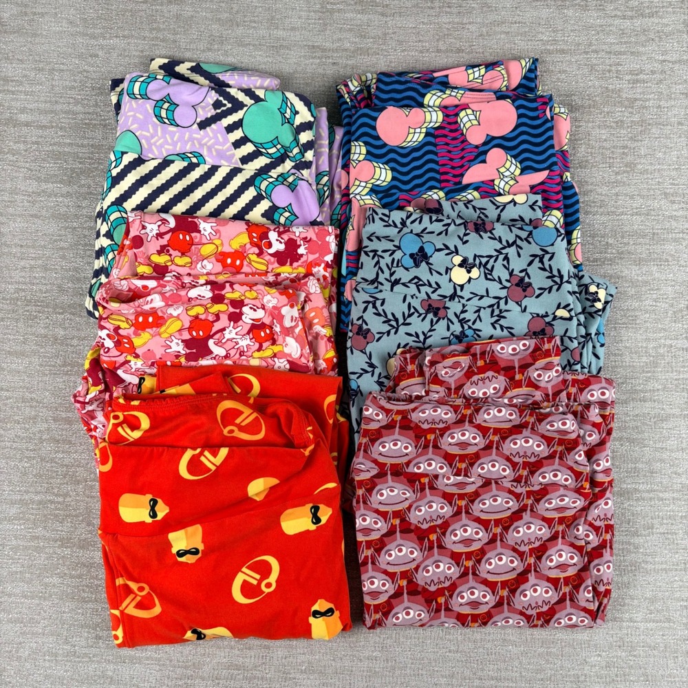 NEW LuLaRoe Disney Pixar Leggings Lot 6 Pairs Womens TC NWOT Disneycore